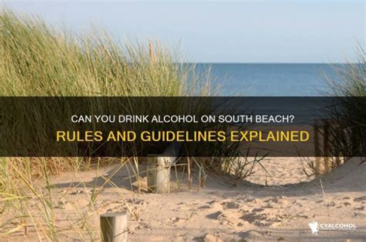 Can you drink alcohol on South Beach?
