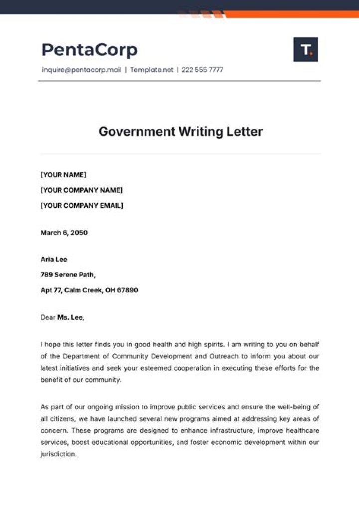 How do you cite a government letter in APA?