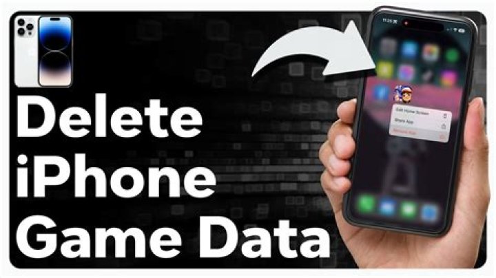 How do you delete game data on iPhone?