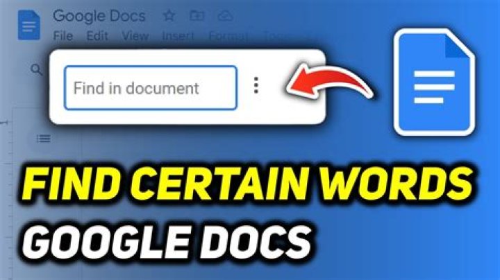 How do you find a word on Google Docs?
