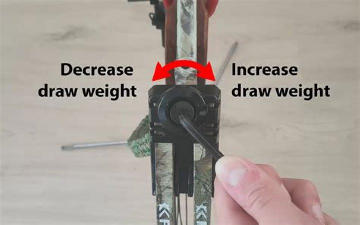 How do you lower the draw weight on a compound bow?
