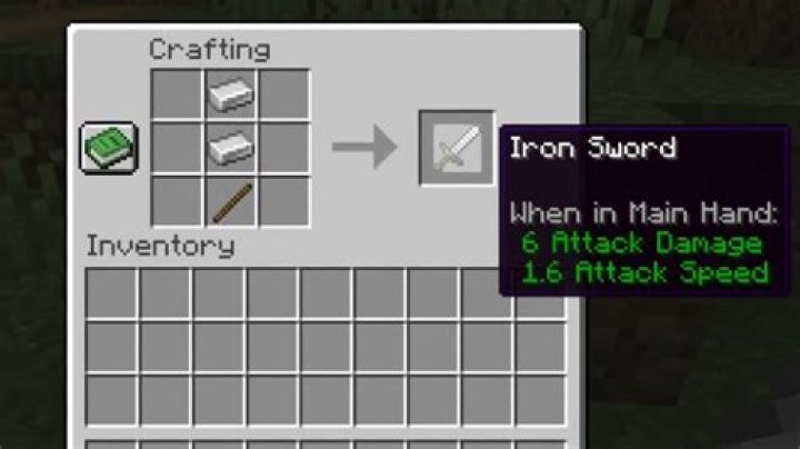 How do you make a iron sword in Minecraft?