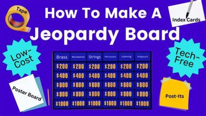 How do you make a Jeopardy board in PowerPoint?