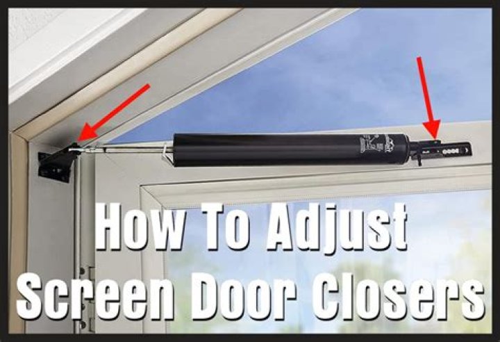How do you release a screen door closer?