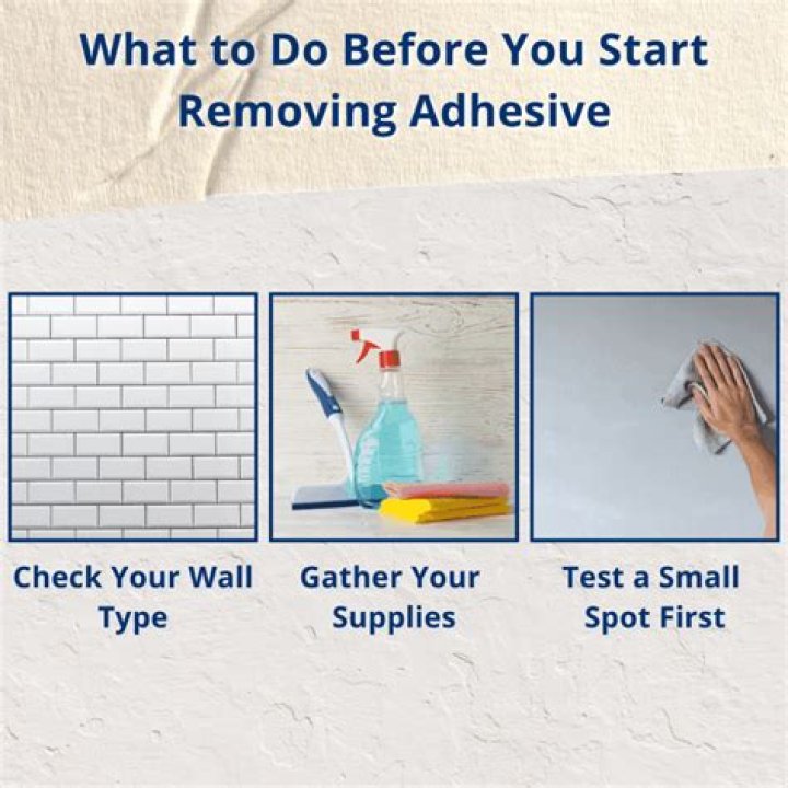 How do you remove adhesive from walls?