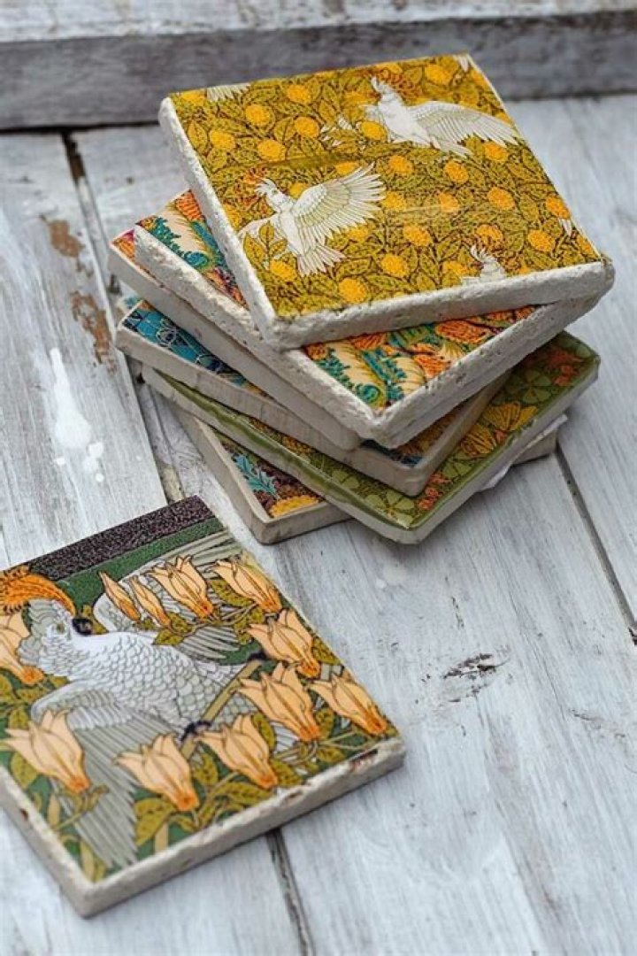 How do you waterproof ceramic tile coasters?