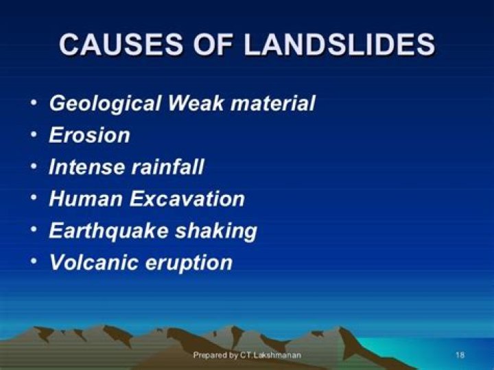What are the causes of landslides?