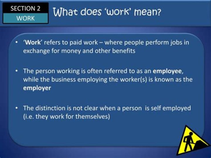 What does work mean?