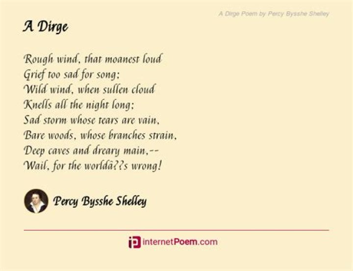 What is a dirge poem?