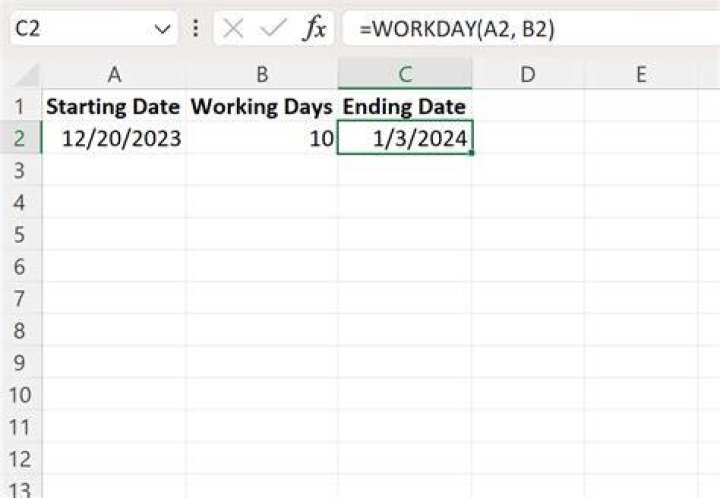 What is the formula in Excel to add days to a date?