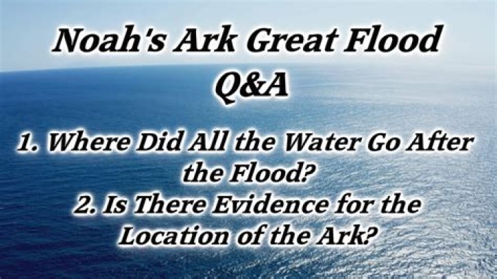 Where did Noah's Ark settle after the flood?