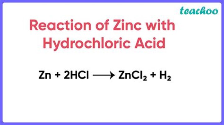 Why does zinc dissolve in hydrochloric acid?
